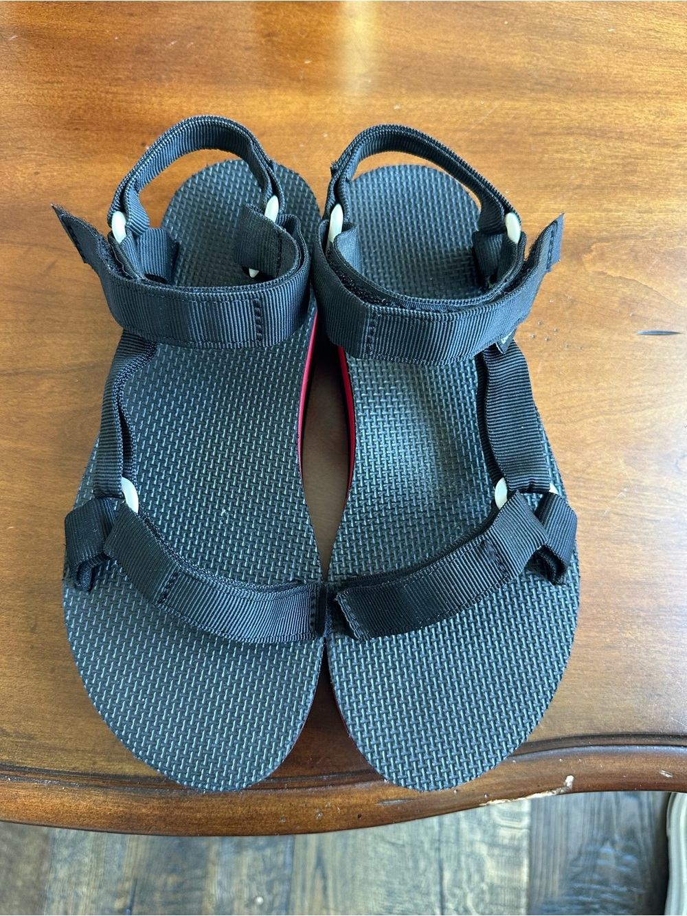 Teva Youth Black Hook-and-Loop Adventure Sandals